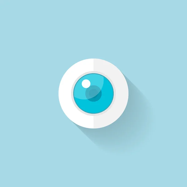 Flat web icon. Eye. — Stock Vector