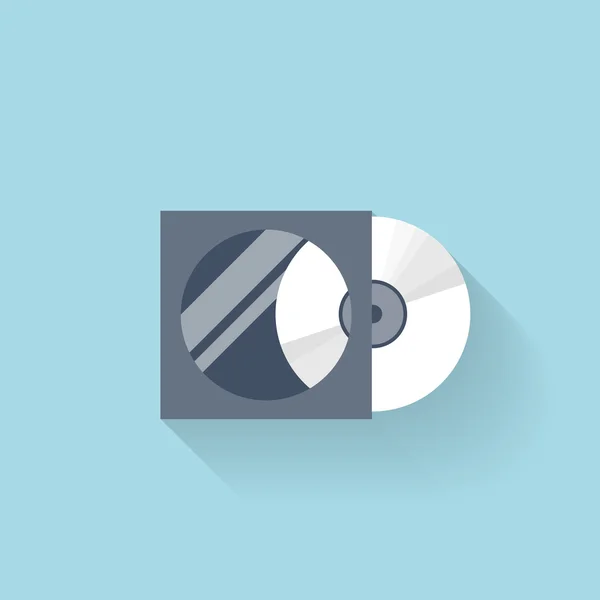 Flache Compact Disk Icon für Web. — Stockvektor