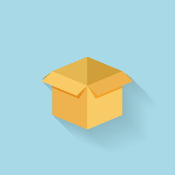 Icono de caja plana para web . — Vector de stock