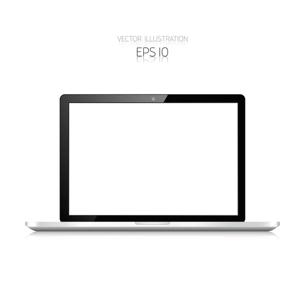 Realistic detalized flat laptop. — Stock Vector