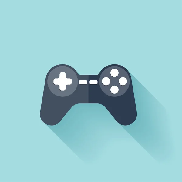 Icono de joystick plano . — Vector de stock