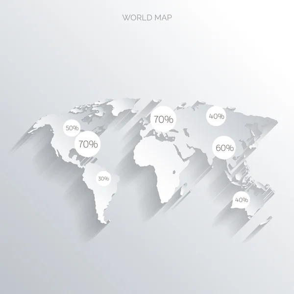 Concepto del mapa mundial . — Archivo Imágenes Vectoriales