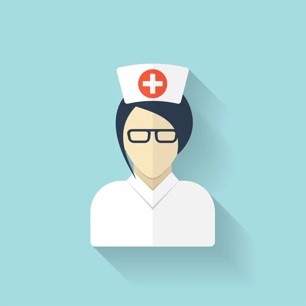 Flat medical doctor icon. Account profile avatar. Health care. — Stock Vector