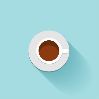 Coffee cup flat icon. clipart
