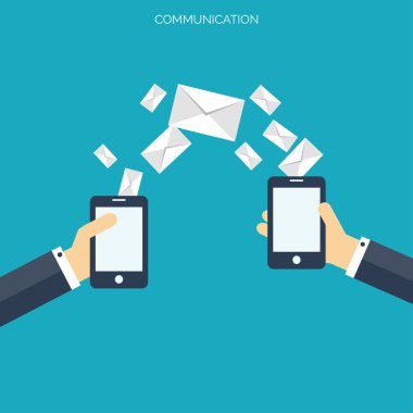 Düz hoparlör simgesi. Yönetim kavramı. Sosyal ağ.