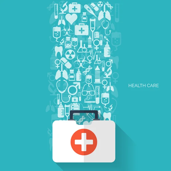 Düz sağlık ve tıbbi araştırma arka plan. Sağlık sisteminin kavramı. Tıp ve Kimya Mühendisliği. İlk yardım ve Tanı Cihazları.