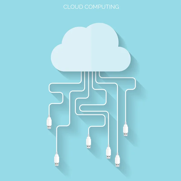 Tecnología de red de almacenamiento de datos — Vector de stock