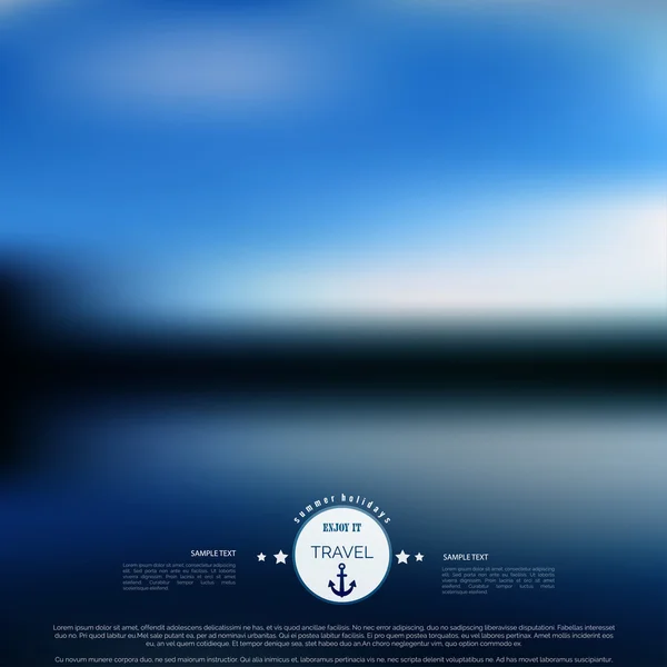Wazig landschap achtergrond. Reizen concept. Mobiele of web ui-element. Website header. — Stockvector