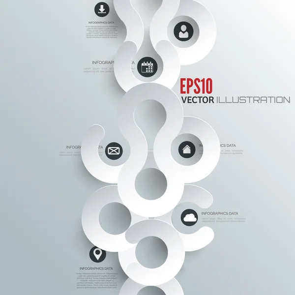 Cloud computing achtergrond met web pictogrammen. sociaal netwerk. mobiele app. infographic elementen. — Stockvector