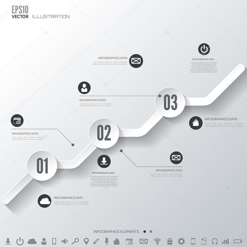 Business step infographic. Timeline background.
