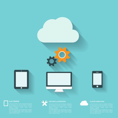 düz arka plan web simgeler. arabirim simgeler. bulut bilgisayar. Mobil cihazlar.