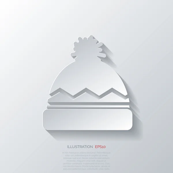 Vintern snowboard cap ikonen — Stock vektor