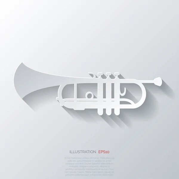 Music wind instruments icon — Stock Vector