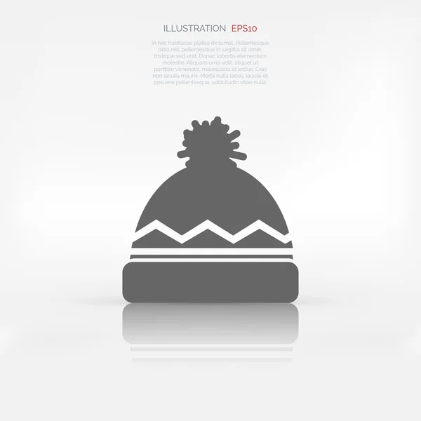 Kış snowboard cap simgesi — Stok Vektör