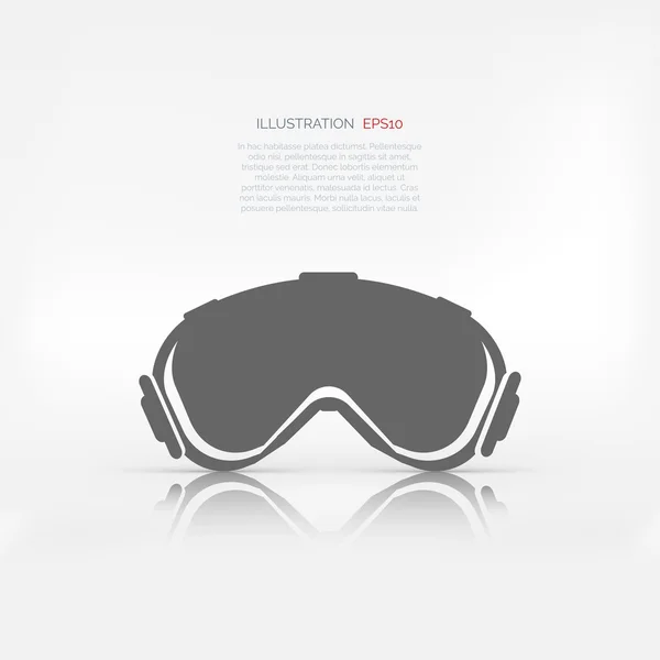 Gafas de esquí. Ilustración vectorial — Vector de stock