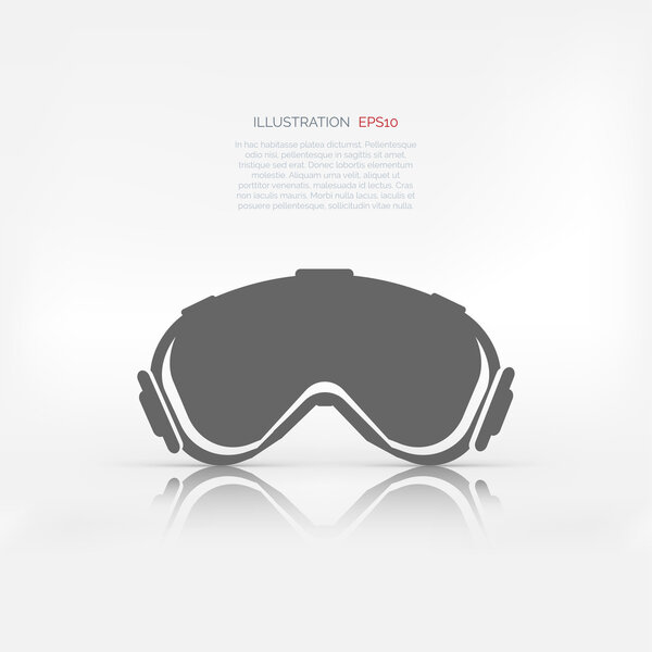 Лыжные очки. Векторная иллюстрация
