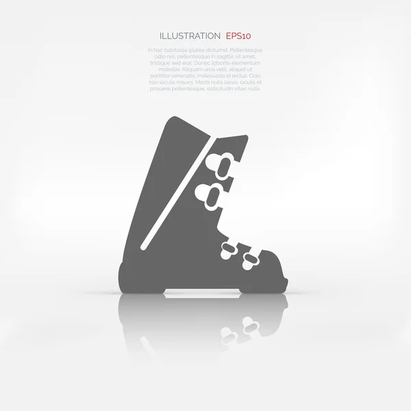 Ski shoes web icon — Stock Vector