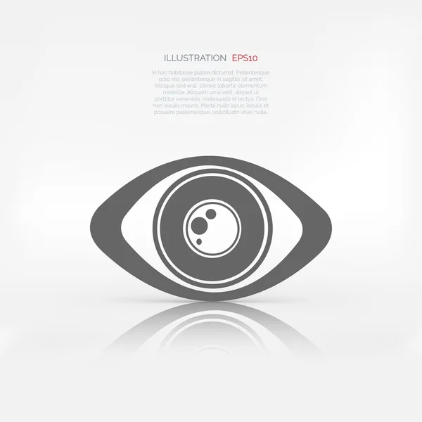 Icona dell'occhio, simbolo dell'occhio umano — Vettoriale Stock
