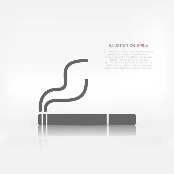 Panneau fumeur. icône de cigarette . — Image vectorielle