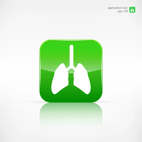 Human lung icon. Medical background. Health care — Stock Vector