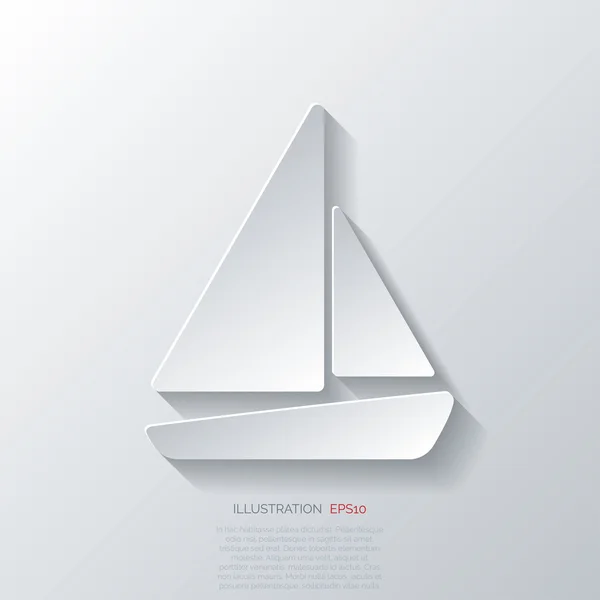 Voilier, icône du bateau . — Image vectorielle