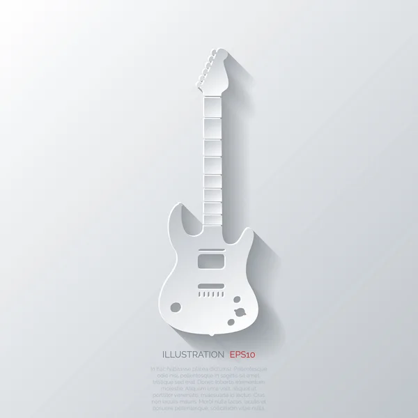 Ícone de guitarra. Fundo musical —  Vetores de Stock