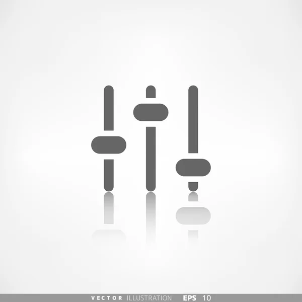 Equalizer pictogram. muziek geluidsgolf symbool — Stockvector