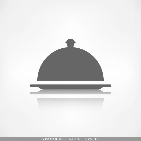 Icône cloche restaurant — Image vectorielle