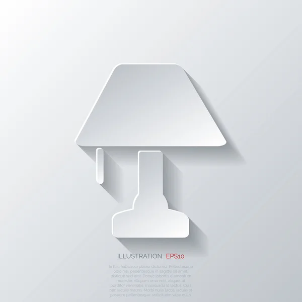 Tabelpictogram lamp — Stockvector