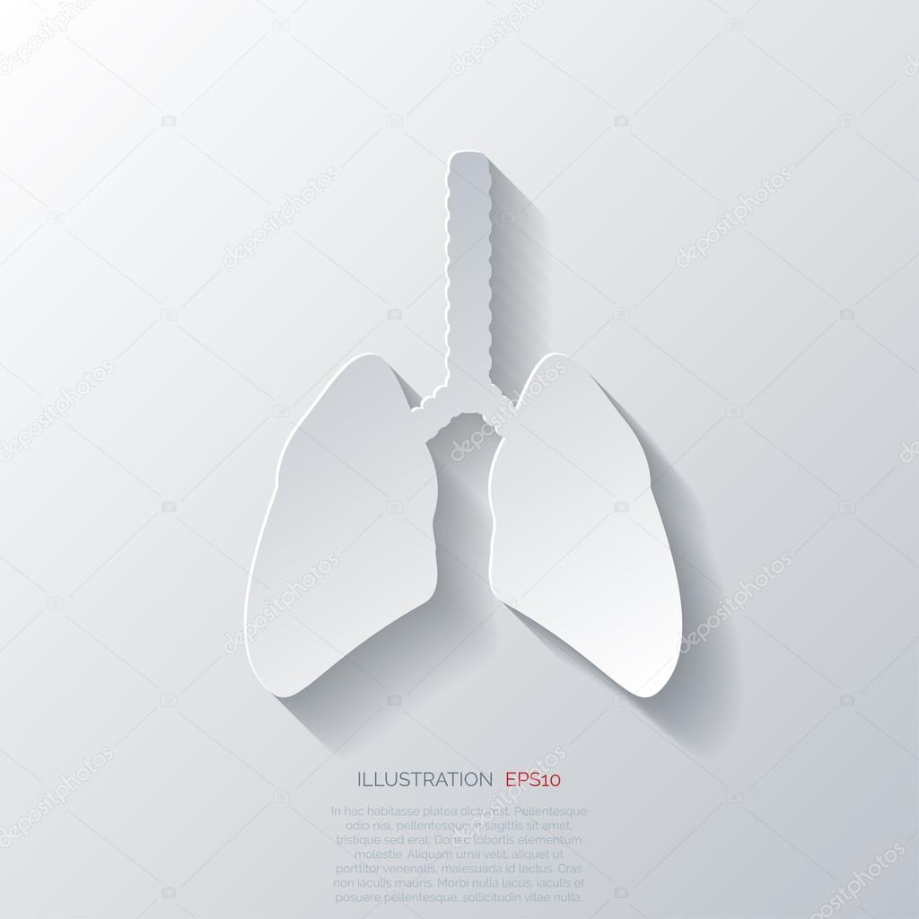 Human lung icon. Medical background. Health care