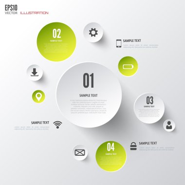 bulut bilgi işlem arka plan ile web simgeler. sosyal ağ. mobil uygulama Infographic elemanları.