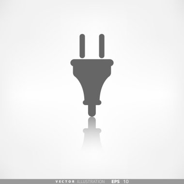 electric plug icon. electric fork symbol
