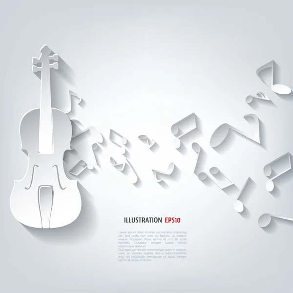 Скрипичная икона. Музыкальный фон — стоковый вектор