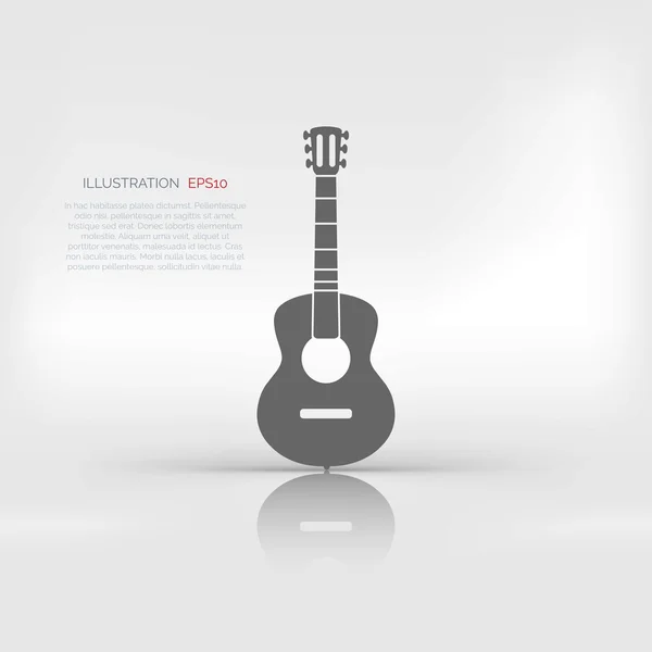 Gitarren-Ikone. Musikalischer Hintergrund — Stockvektor