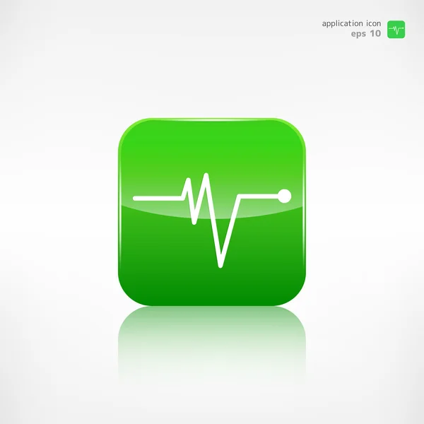 Heart beat, cardiogramm. Pulse icon — Stock Vector