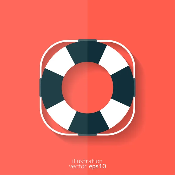 Lifebuoy web icon. — Stock Vector