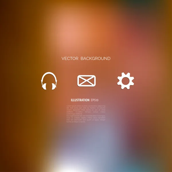 Textura abstracta desenfocada fondo con iconos web — Vector de stock