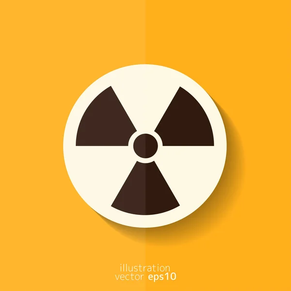 Radiation danger icon — Stock Vector