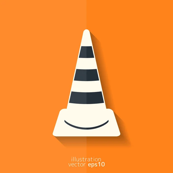 Warning road cones icon — Stock Vector