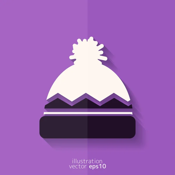 Icono de gorra invierno snowboard — Vector de stock