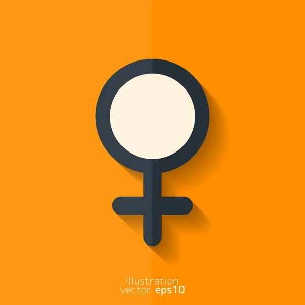 Símbolo femenino, mujer — Vector de stock