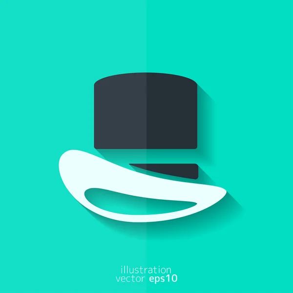 Cilinder hoed pictogram — Stockvector