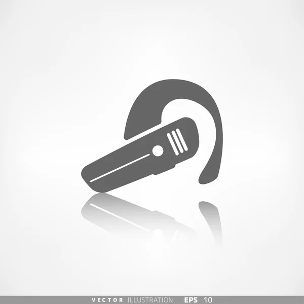 Bluetooth fejhallgató ikonra. vezeték nélküli kapcsolat — Stock Vector
