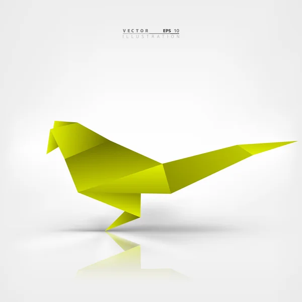 Орігамі паперовий птах на абстрактному тлі — стоковий вектор