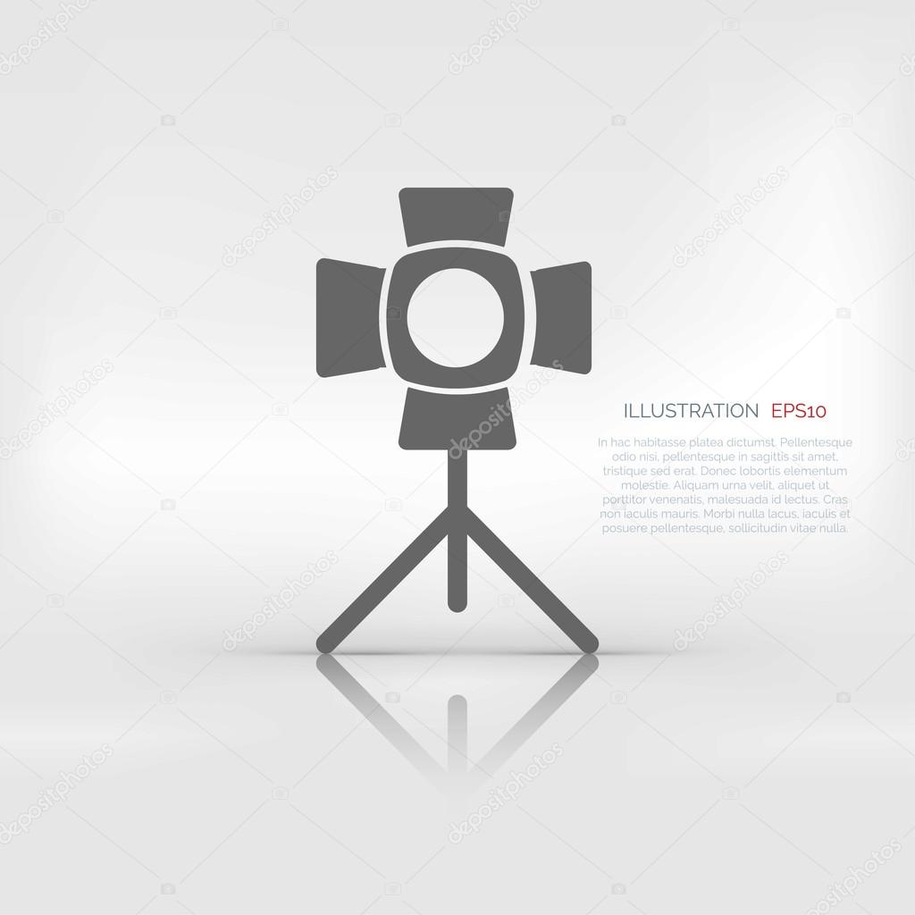 spotlight icon. light for photocamera