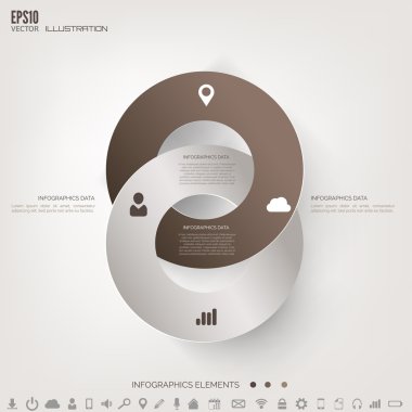 bulut bilgi işlem arka plan ile web simgeler. sosyal ağ. mobil uygulama Infographic elemanları.