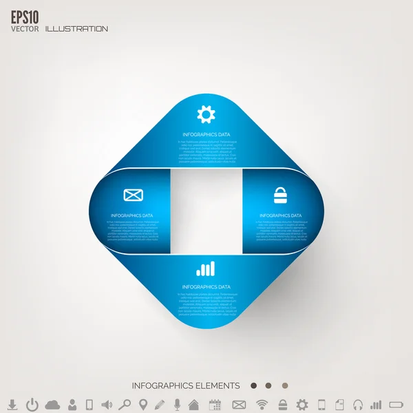 Cloud computing achtergrond met web pictogrammen. sociaal netwerk. mobiele app. infographic elementen. — Stockvector