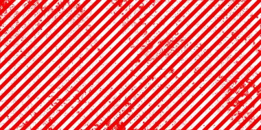 Kırmızı ve beyaz köşegen çizgileri olan uyarı işareti. Dikkat, tehlike ya da uyarı sembolü. İnşaat alanı tabelası, yol güvenliği uyarısı, tehlike bayrağı, güvenlik alarmı kalkanı. Vektör illüstrasyonu.