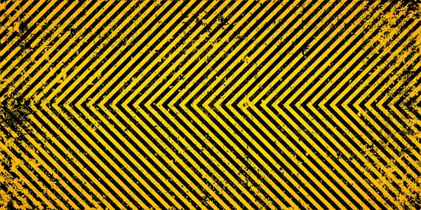 Sarı ve siyah köşegen çizgileri olan uyarı işareti. Dikkat, tehlike ya da uyarı sembolü. İnşaat alanı tabelası, yol güvenliği uyarısı, tehlike bayrağı, güvenlik alarmı kalkanı. Vektör illüstrasyonu.