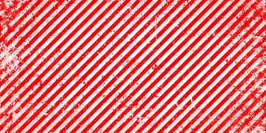 Kırmızı ve beyaz köşegen çizgileri olan uyarı işareti. Dikkat, tehlike ya da uyarı sembolü. İnşaat alanı tabelası, yol güvenliği uyarısı, tehlike bayrağı, güvenlik alarmı kalkanı. Vektör illüstrasyonu.